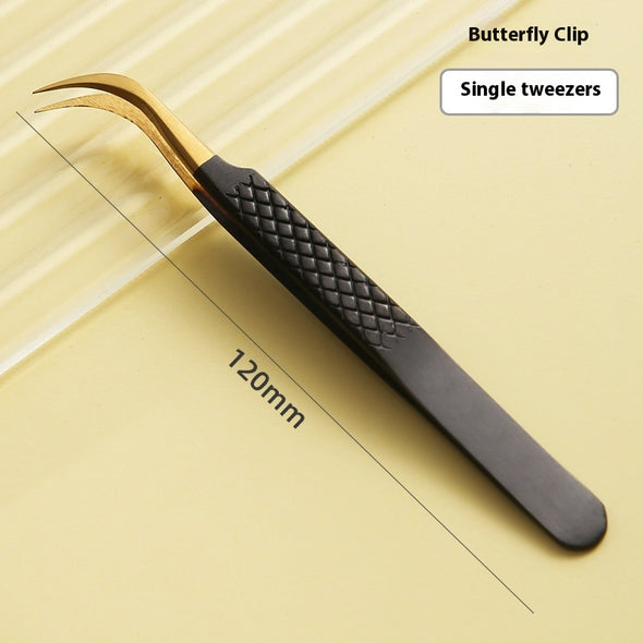 Gold Black High-Grade Mesh Precision Tweezers Set