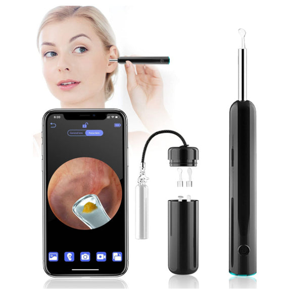 Wireless WiFi Otoscope Ear Cleaner with Gyroscope | Smart Endoscope Ear Inspection Camera for Earwax Removal