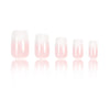 Jelly Powder Gradient Press On Fake Nails - 24 Pcs