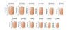 Jelly Powder Gradient Press On Fake Nails - 24 Pcs