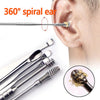 Stainless Steel Ear Pick 6Pcs 360 Degree Spiral Earwax Cleaning Tool Set