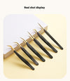 Gold Black High-Grade Mesh Precision Tweezers Set