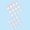 Jelly Powder Gradient Press On Fake Nails - 24 Pcs