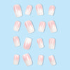 Jelly Powder Gradient Press On Fake Nails - 24 Pcs