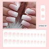 Jelly Powder Gradient Press On Fake Nails - 24 Pcs