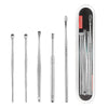 Stainless Steel Ear Pick 6Pcs 360 Degree Spiral Earwax Cleaning Tool Set